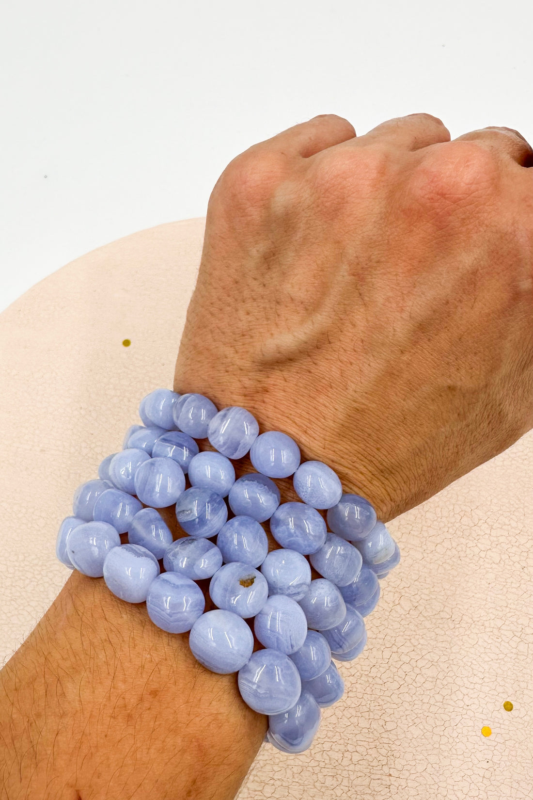 Pulsera Stone Calcedonia azul  | Calma - Comunicación