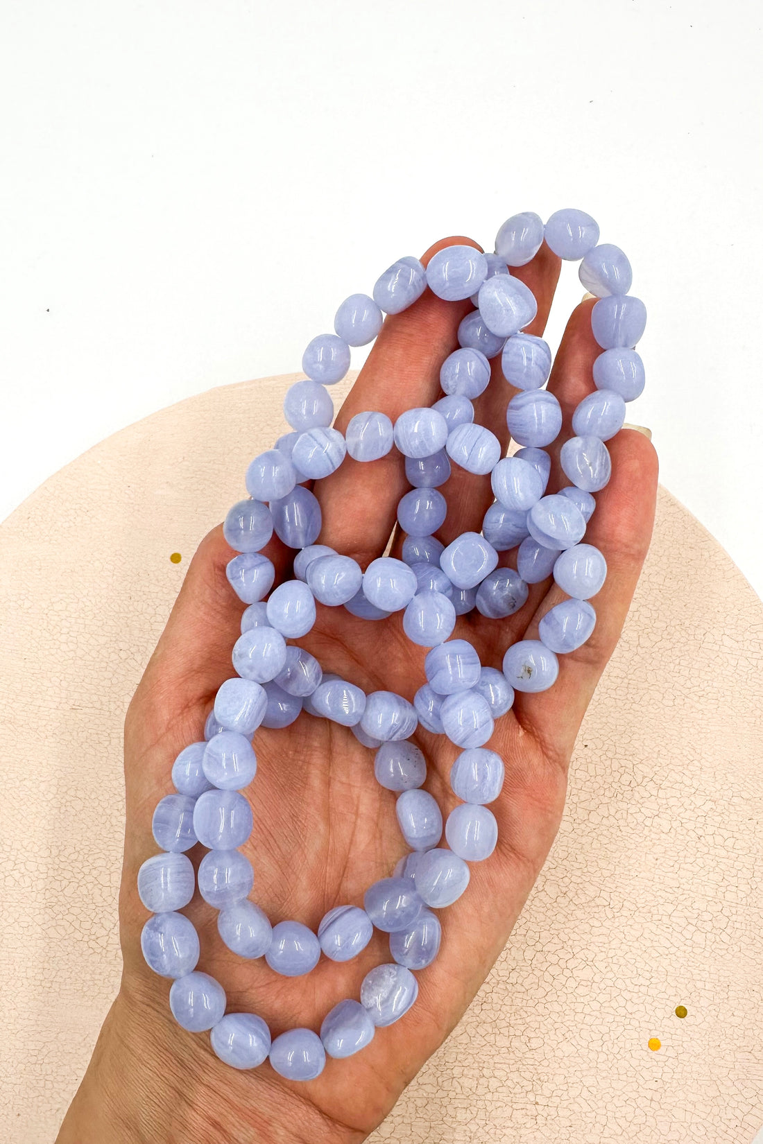 Pulsera Stone Calcedonia azul  | Calma - Comunicación