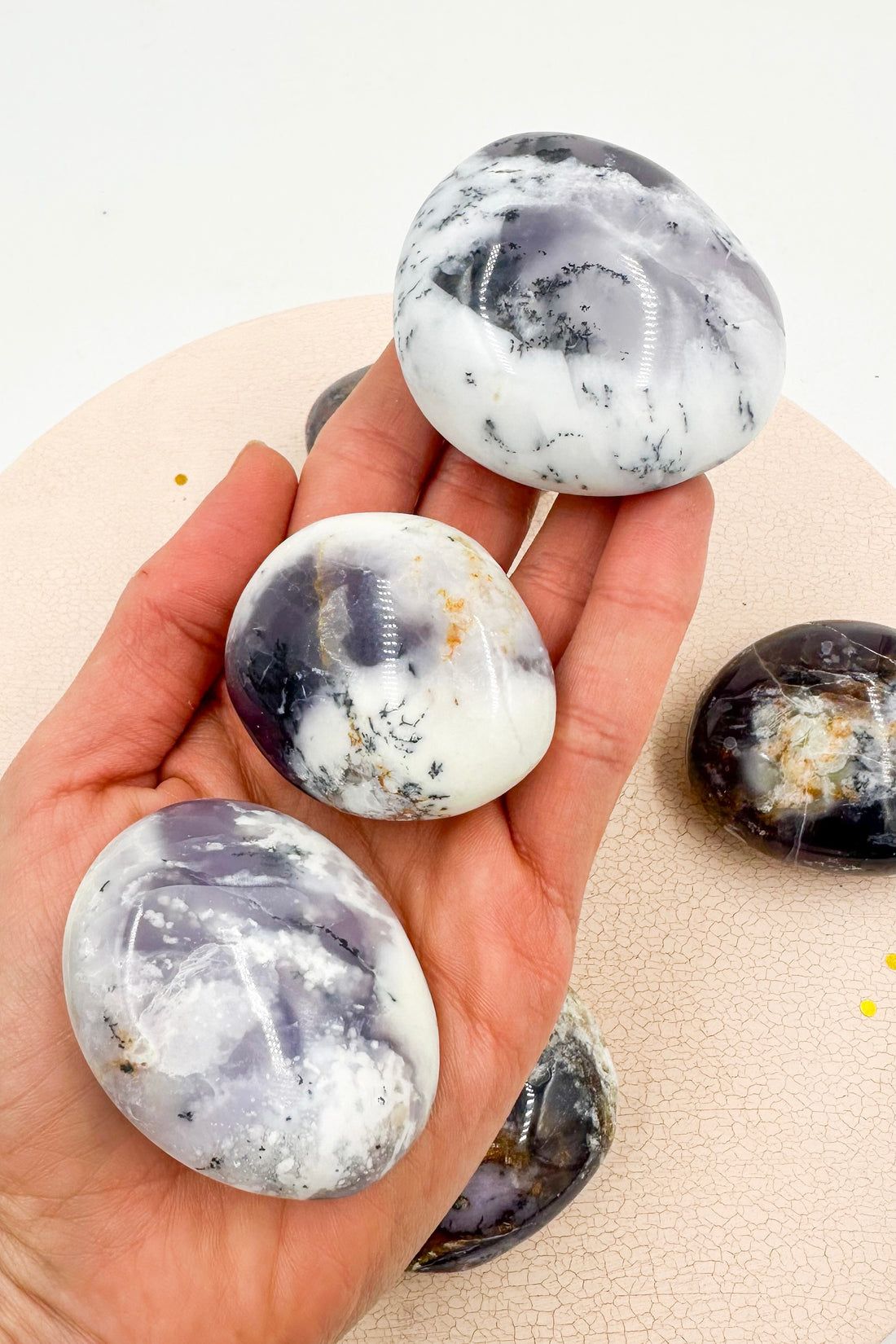 Palmstone Ópalo Dendrítico con Amatista | Calma emocional - Evolución personal