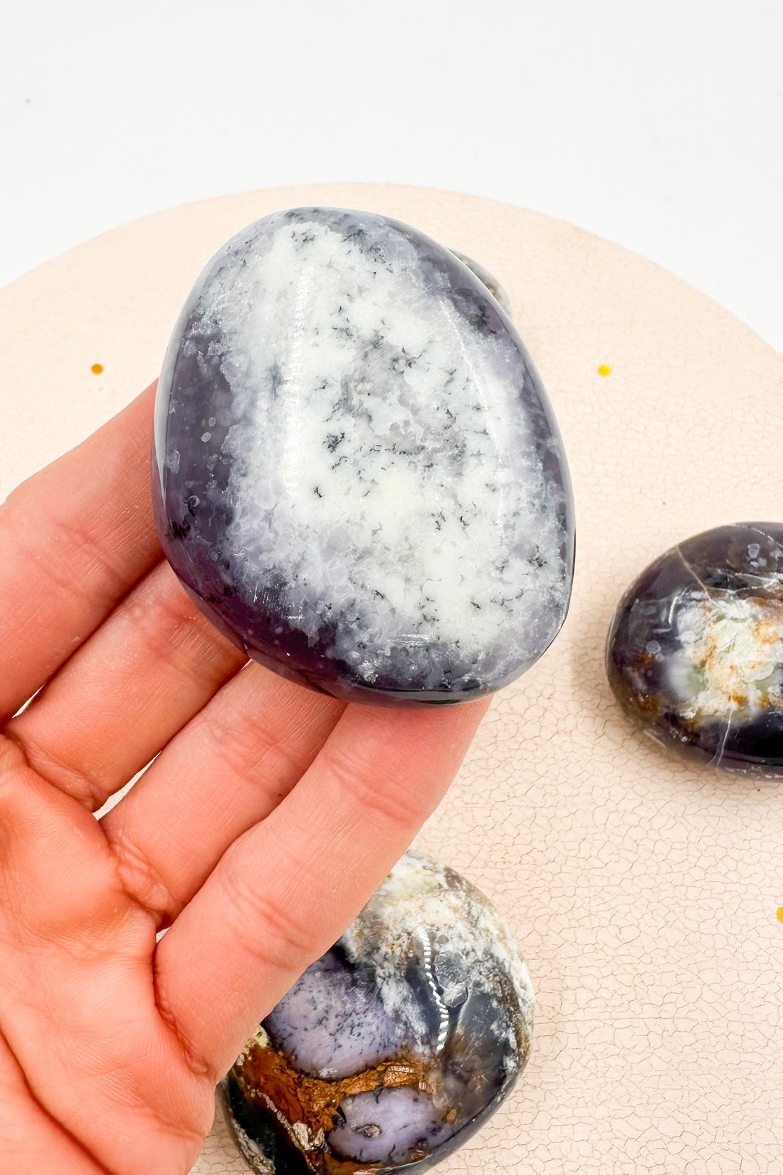 Palmstone Ópalo Dendrítico con Amatista | Calma emocional - Evolución personal