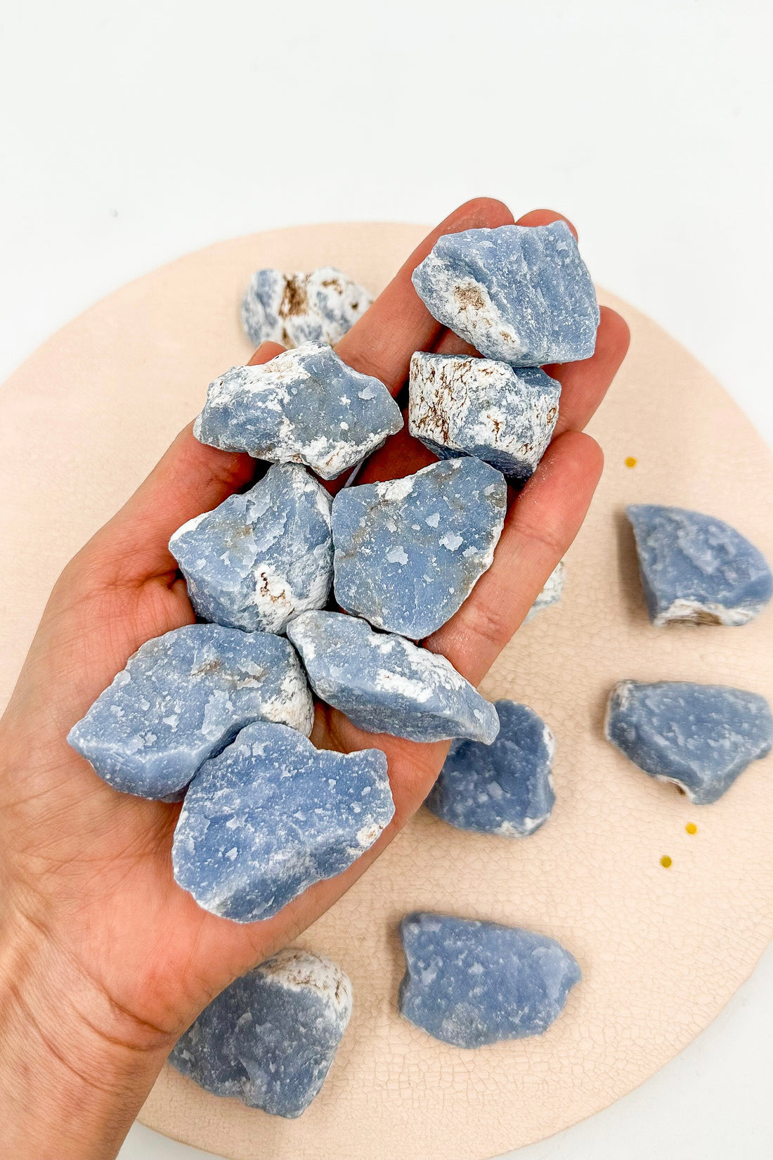 Semi-polished Angelite | Spirituality and stress