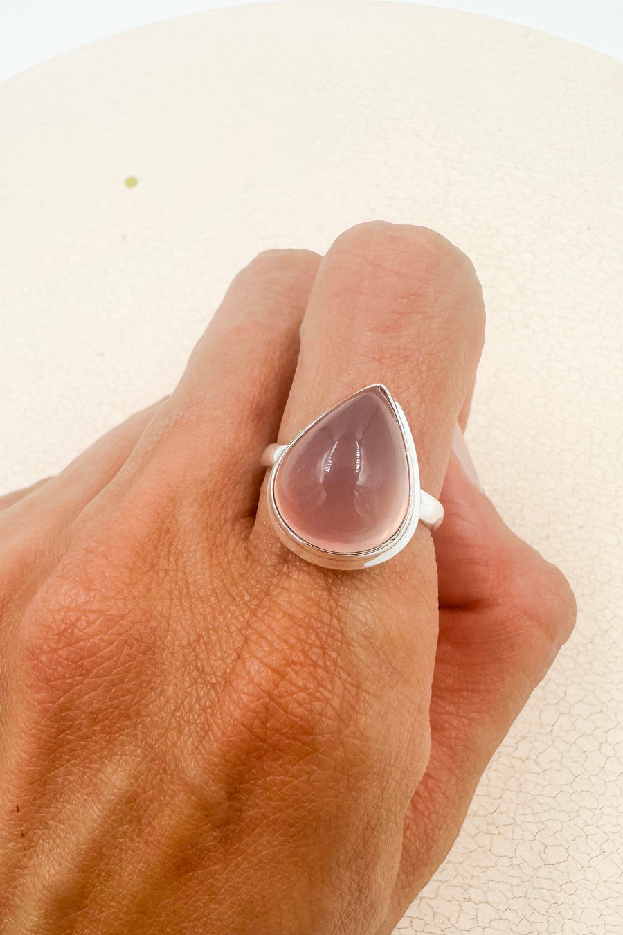 Anillo Cuarzo rosa | Amor - Sensibilidad