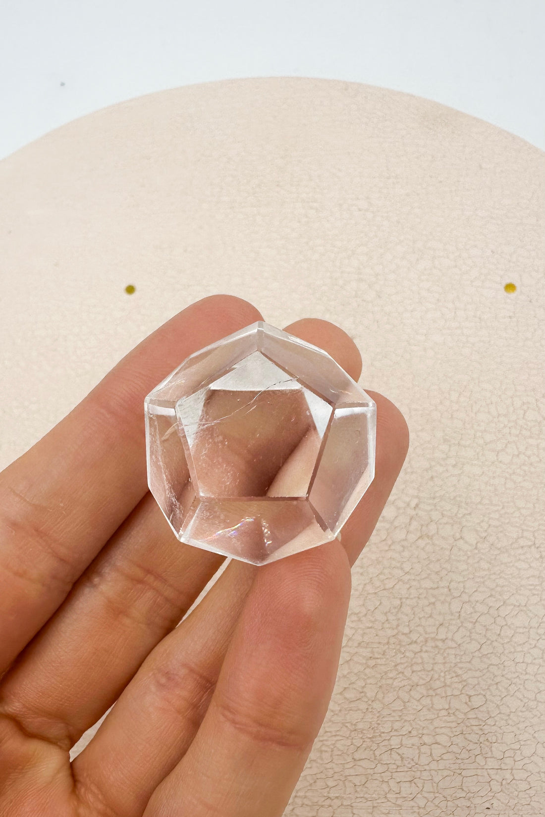 Pentadodecaedro Cristal de roca Extra | Meditación - Positividad