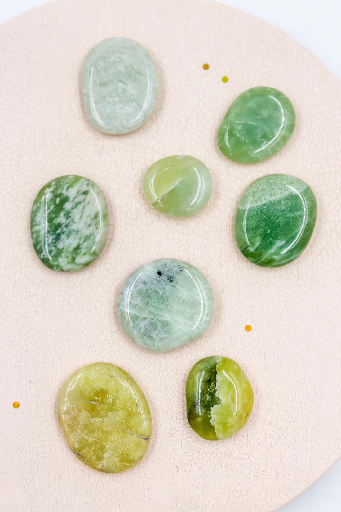 Green Jade Flat tumble | Abundance - Good Luck