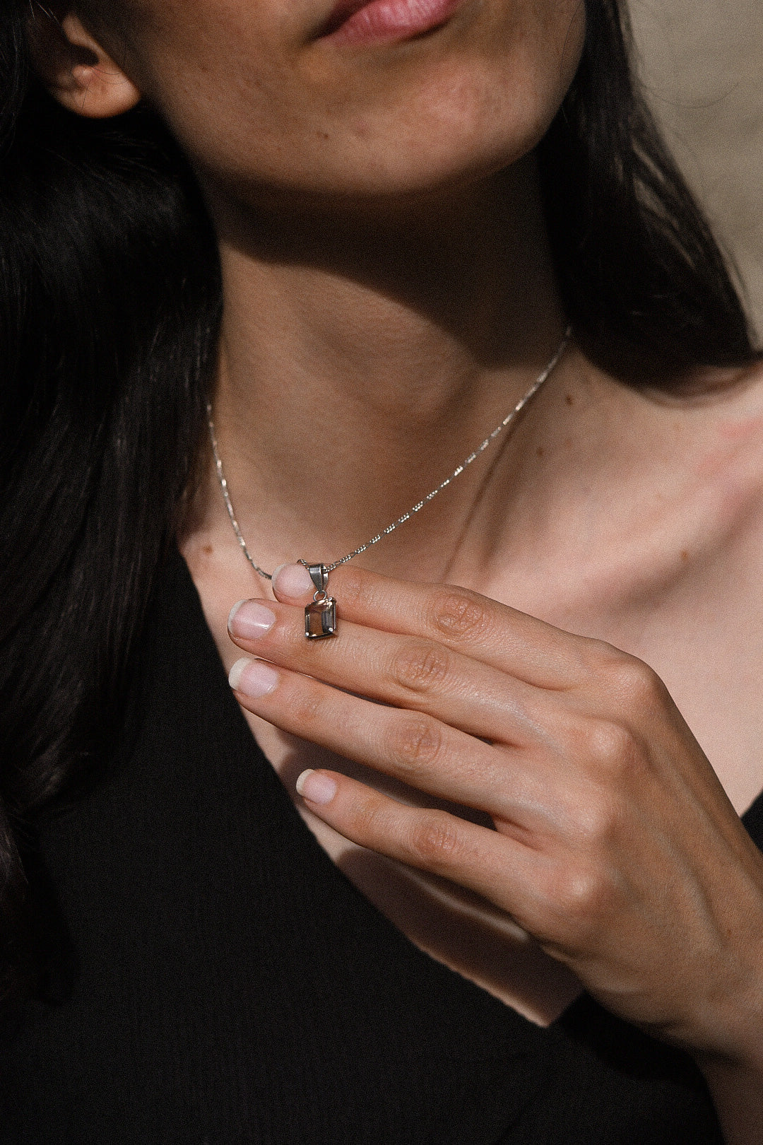 Faceted Smoky Quartz Pendant | Meditation - Strength