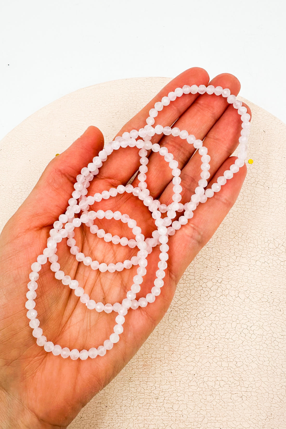 Pulsera Cuarzo rosa Facetada | 4mm | Amor - Sensibilidad