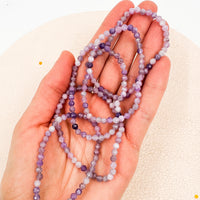 Pulsera Lepidolita Facetada | 4mm | Limpieza - Superación