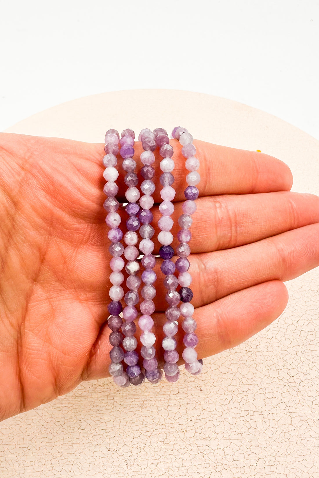 Pulsera Lepidolita Facetada | 4mm | Limpieza - Superación