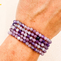 Pulsera Lepidolita Facetada | 4mm | Limpieza - Superación