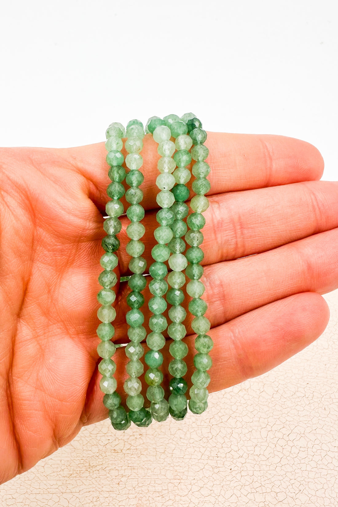 Pulsera Cuarzo verde Facetada | 4mm | Abundancia - Bienestar