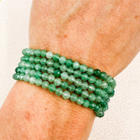 Pulsera Cuarzo verde Facetada | 4mm | Abundancia - Bienestar