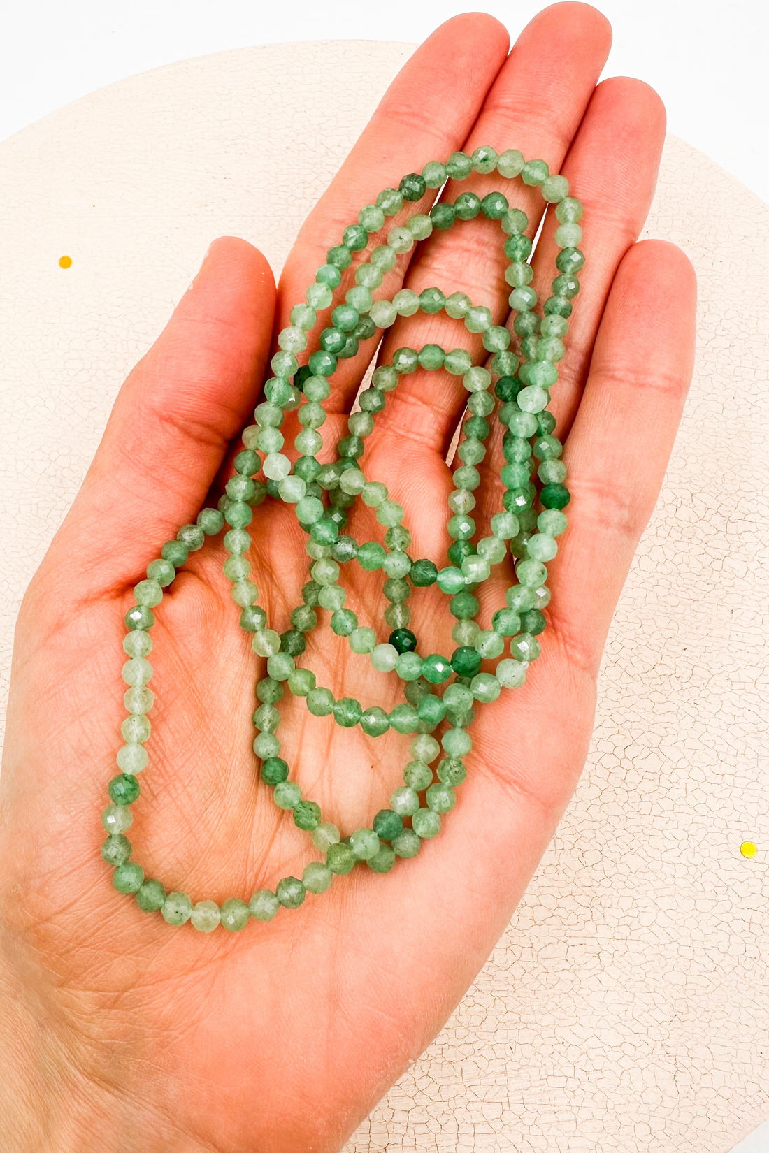 Pulsera Cuarzo verde Facetada | 4mm | Abundancia - Bienestar