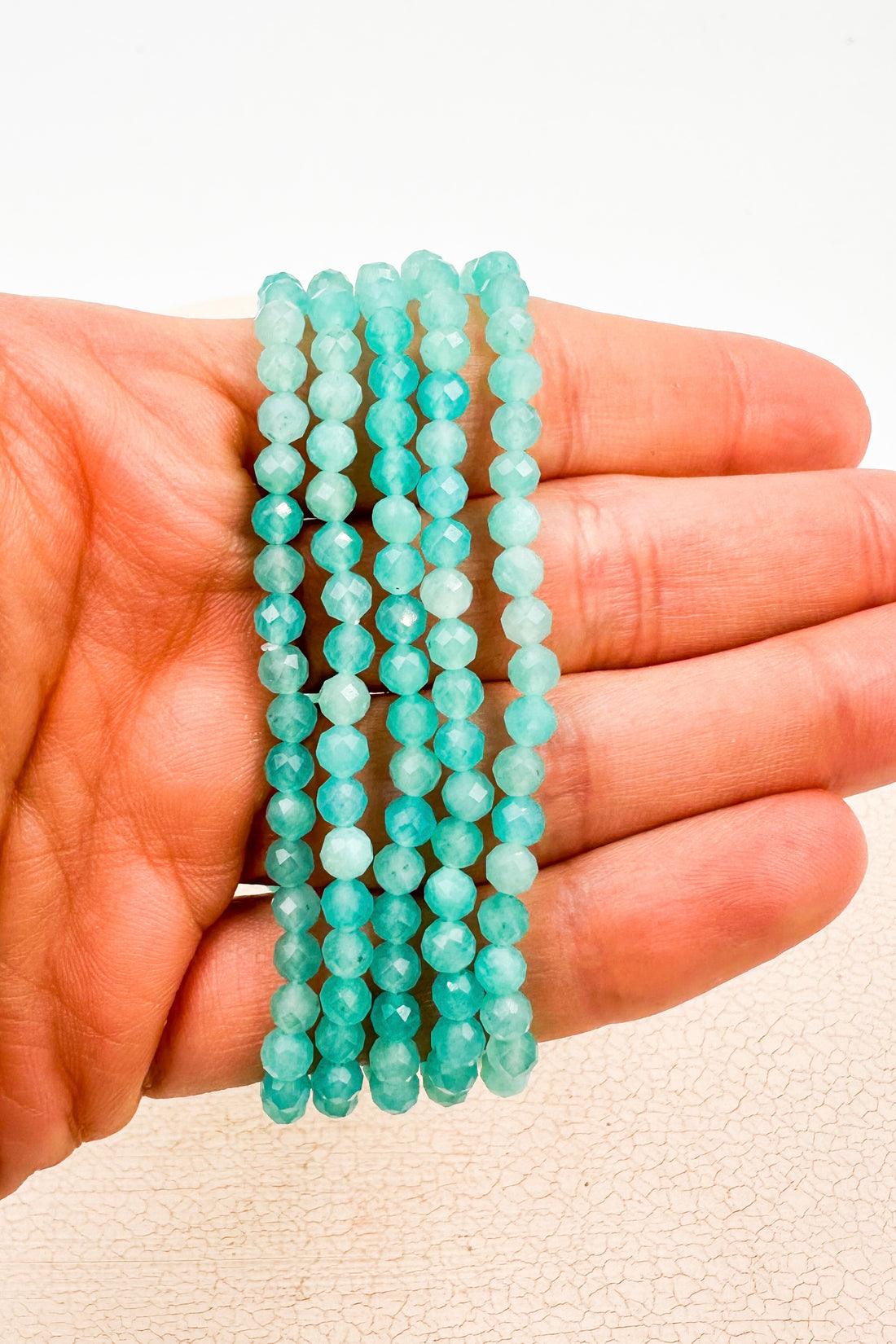 Pulsera Amazonita "AA" Facetada | 4mm | Equilibrio - Superación