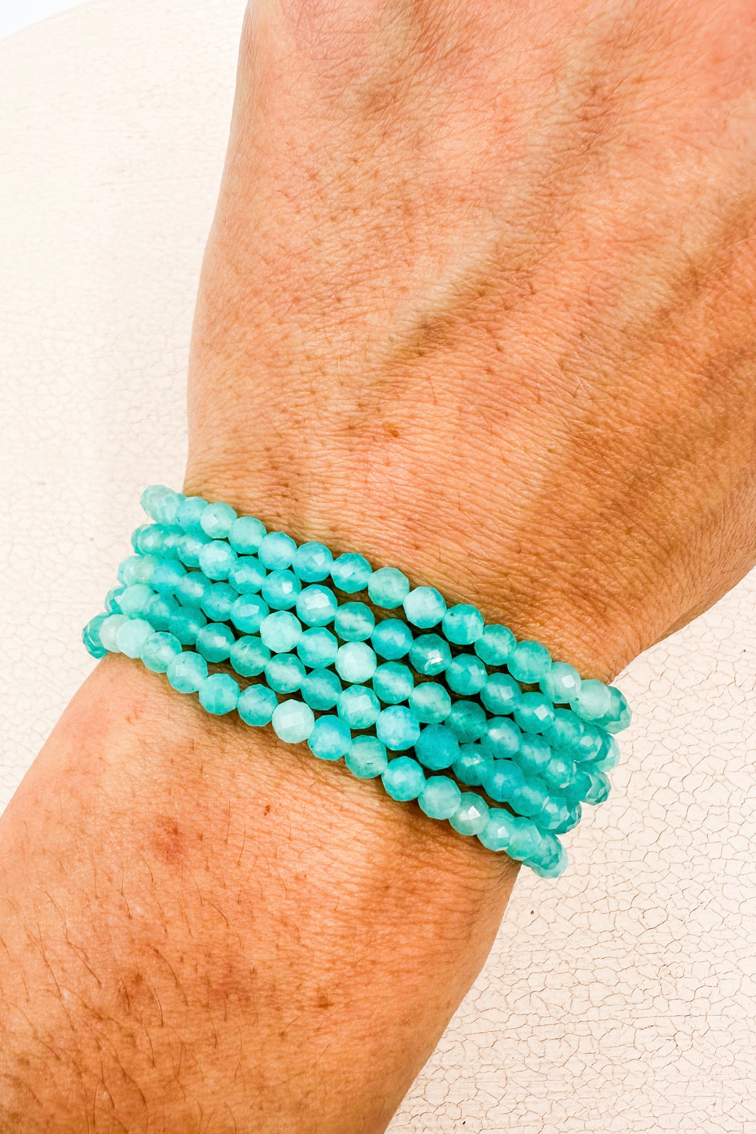 Pulsera Amazonita "AA" Facetada | 4mm | Equilibrio - Superación