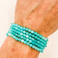 Pulsera Amazonita "AA" Facetada | 4mm | Equilibrio - Superación