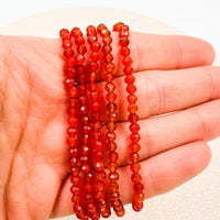 Pulsera Cornalina Facetada | 4mm  | Alegría - Autoestima