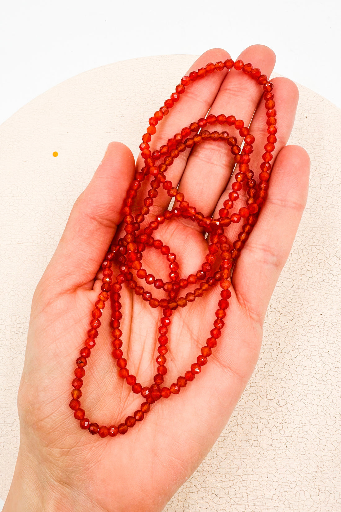 Pulsera Cornalina Facetada | 4mm  | Alegría - Autoestima