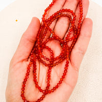 Pulsera Cornalina Facetada | 4mm  | Alegría - Autoestima