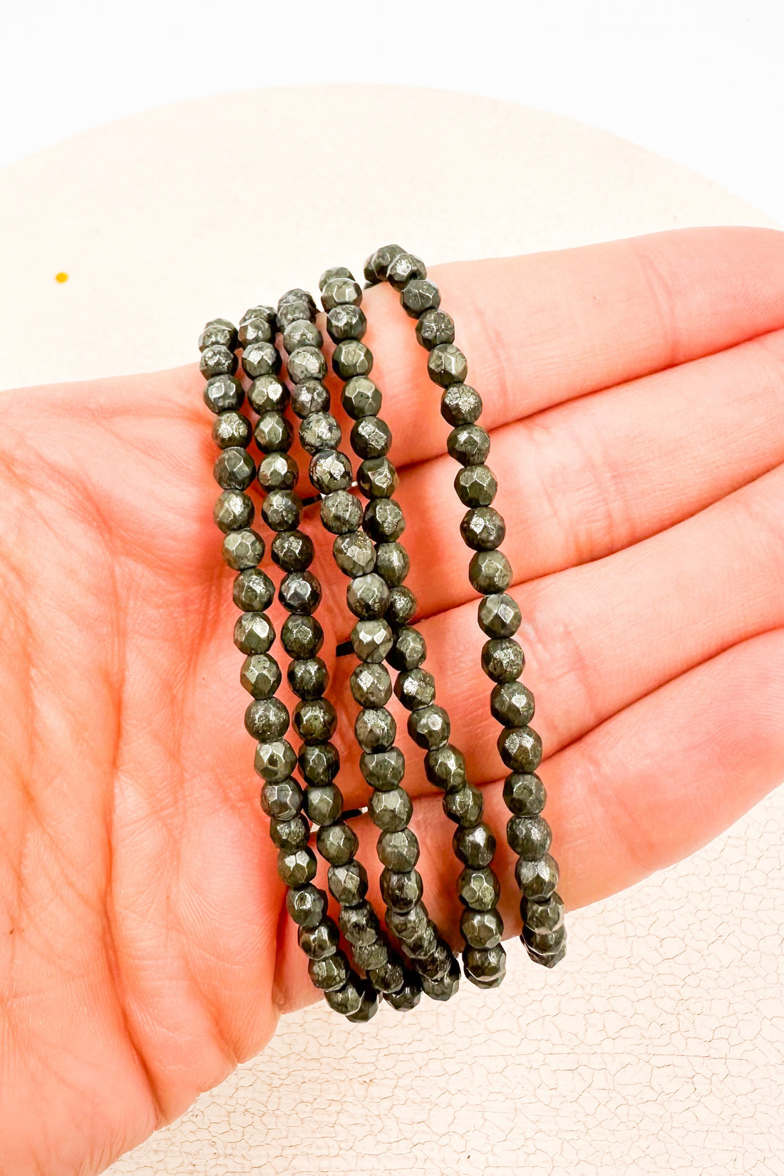 Pulsera Pirita Facetada | 4mm | Abundancia - Positividad