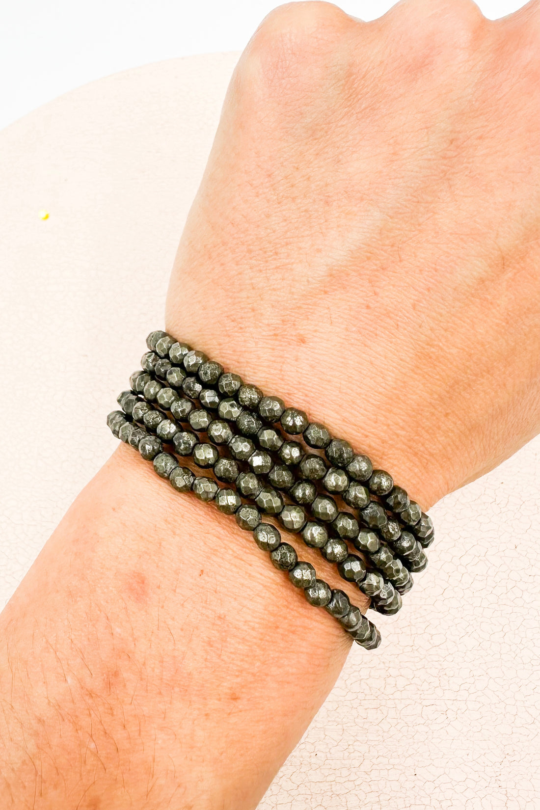 Pulsera Pirita Facetada | 4mm | Abundancia - Positividad