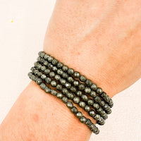 Pulsera Pirita Facetada | 4mm | Abundancia - Positividad