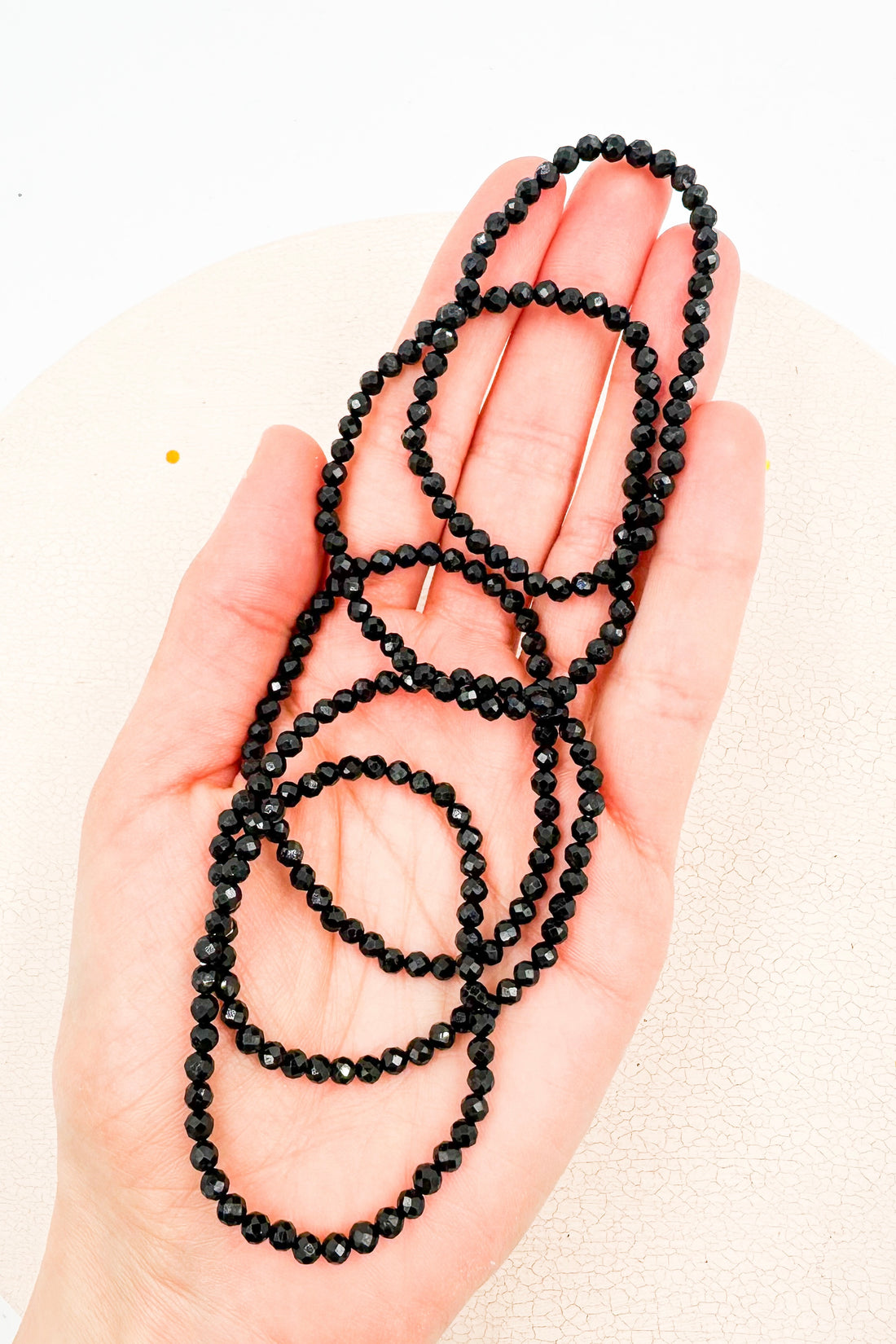 Pulsera Turmalina negra Facetada | 4mm | Limpieza - Protección