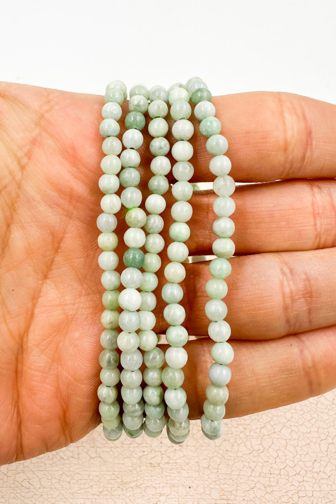 Pulsera Jade de Birmania | 4mm | Abundancia - Buena suerte