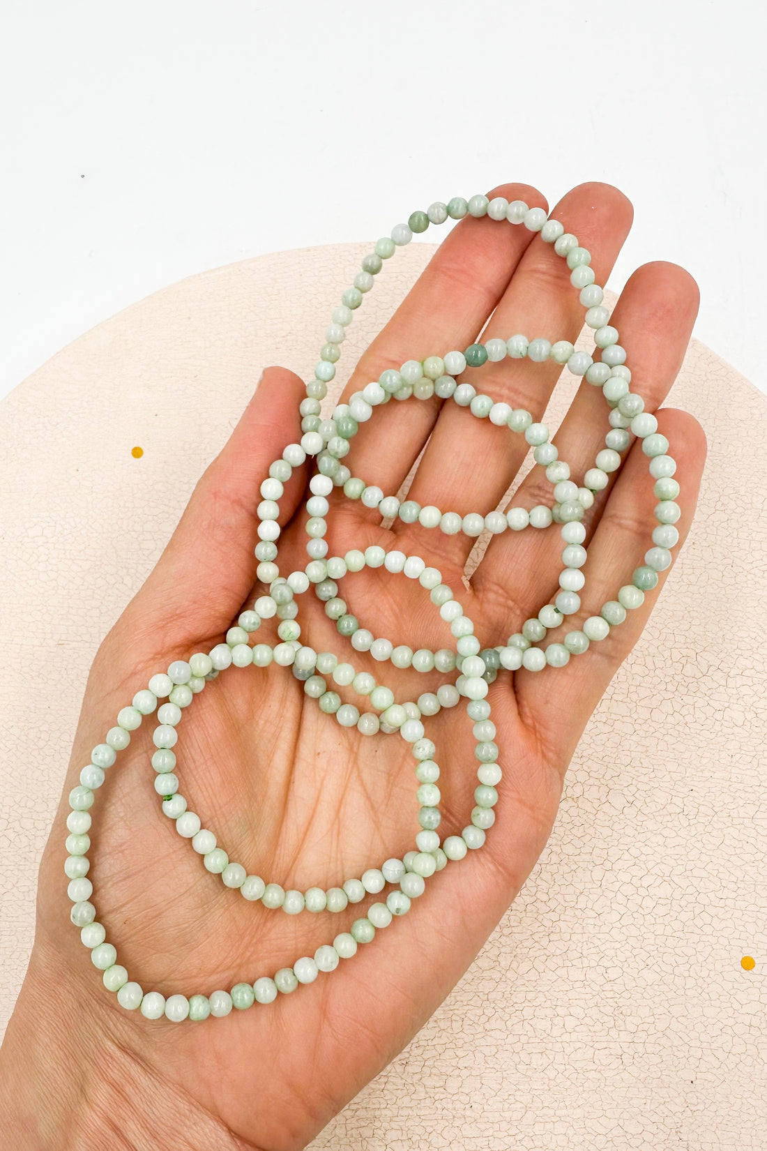 Pulsera Jade de Birmania | 4mm | Abundancia - Buena suerte