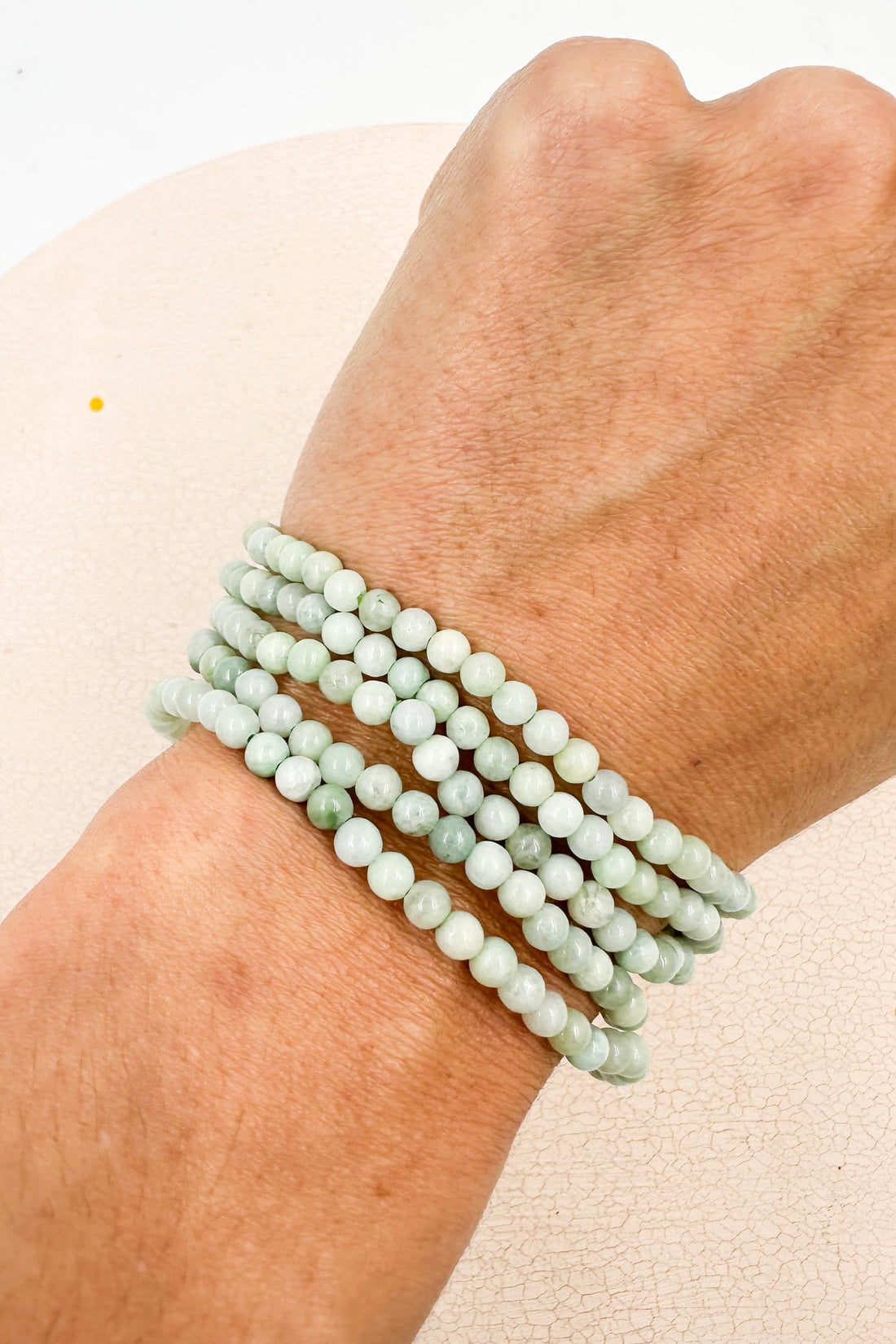 Pulsera Jade de Birmania | 4mm | Abundancia - Buena suerte