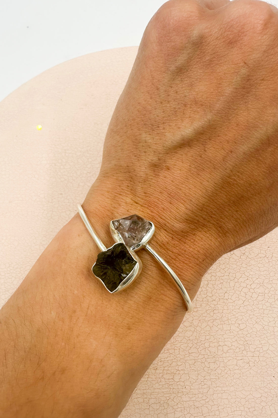 Pulsera Moldavita y Herkimer | Transformación - Manifestación