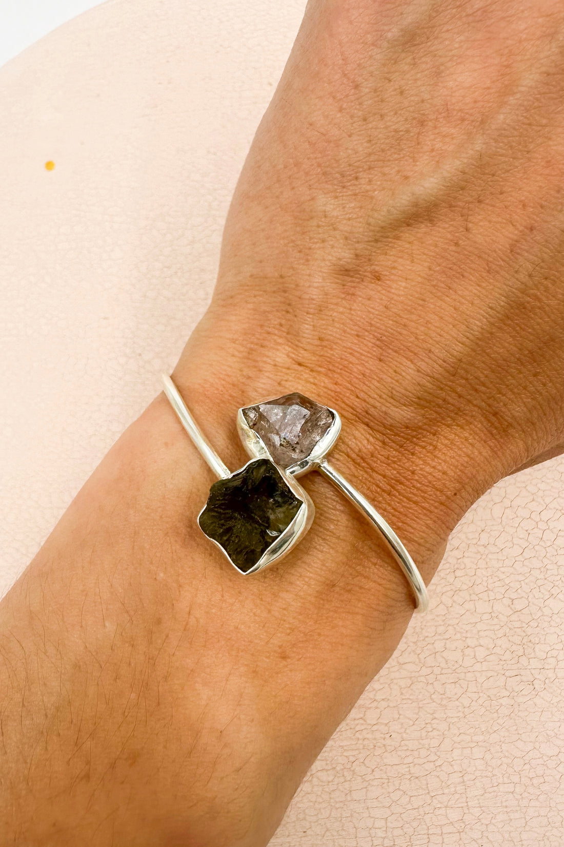 Pulsera Moldavita y Herkimer | Transformación - Manifestación