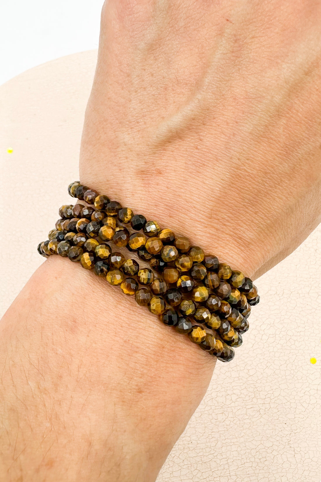 Pulsera Ojo de tigre Facetada | 4mm | Protección - Transformación