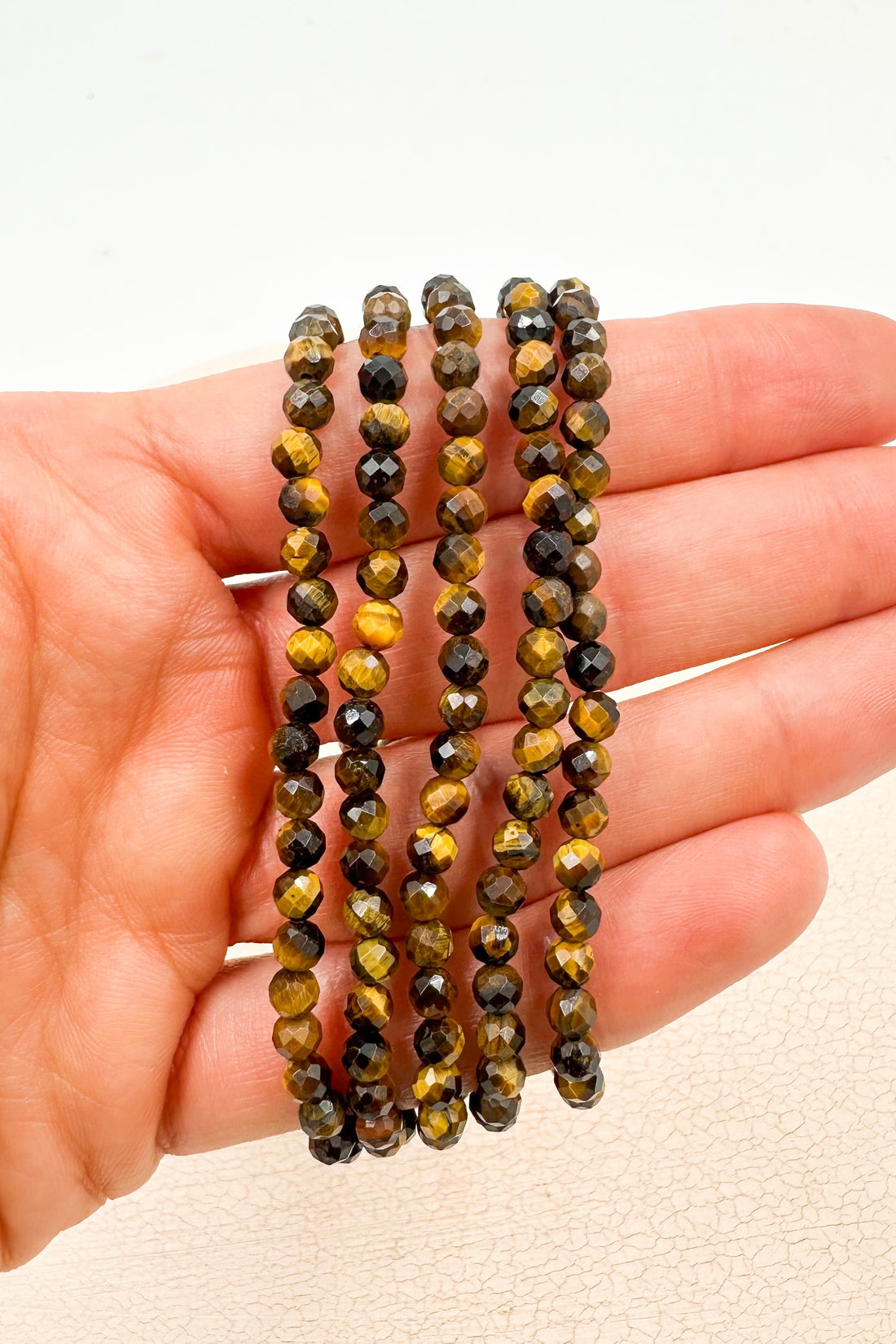 Pulsera Ojo de tigre Facetada | 4mm | Protección - Transformación