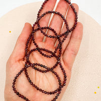 Pulsera granate facetada | 4mm | Energía - Pasión