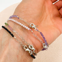 Pulsera de plata facetadas | 2mm |