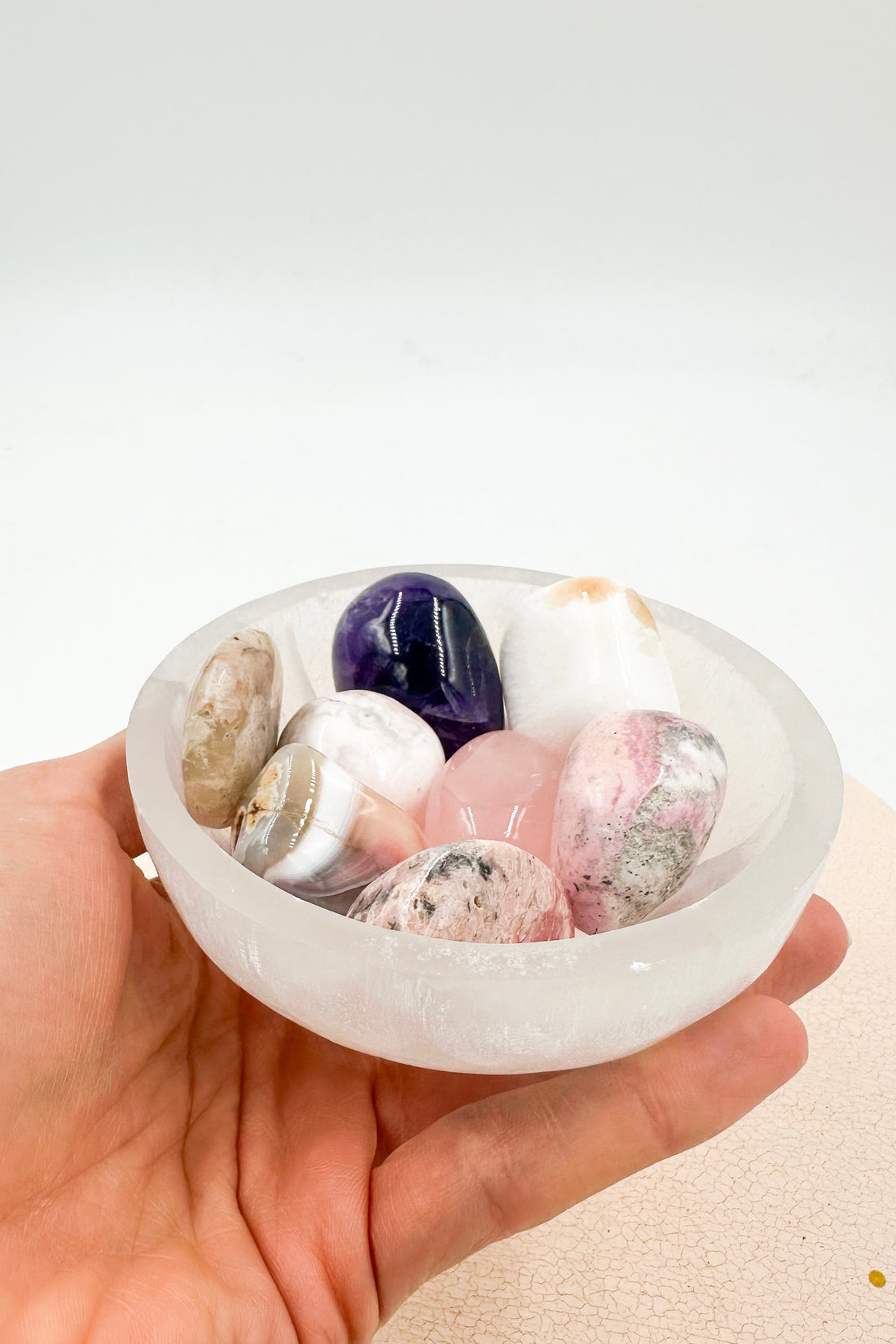 Bol de Selenita Redondo Pequeño | Bienestar - Tranquilidad