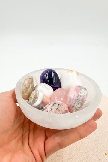 Bol de Selenita Redondo Pequeño | Bienestar - Tranquilidad