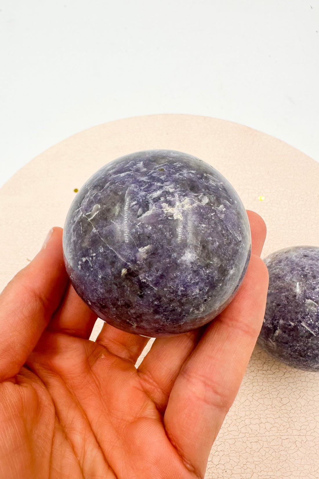 Lepidolita esferas grandes | Limpieza - Superación