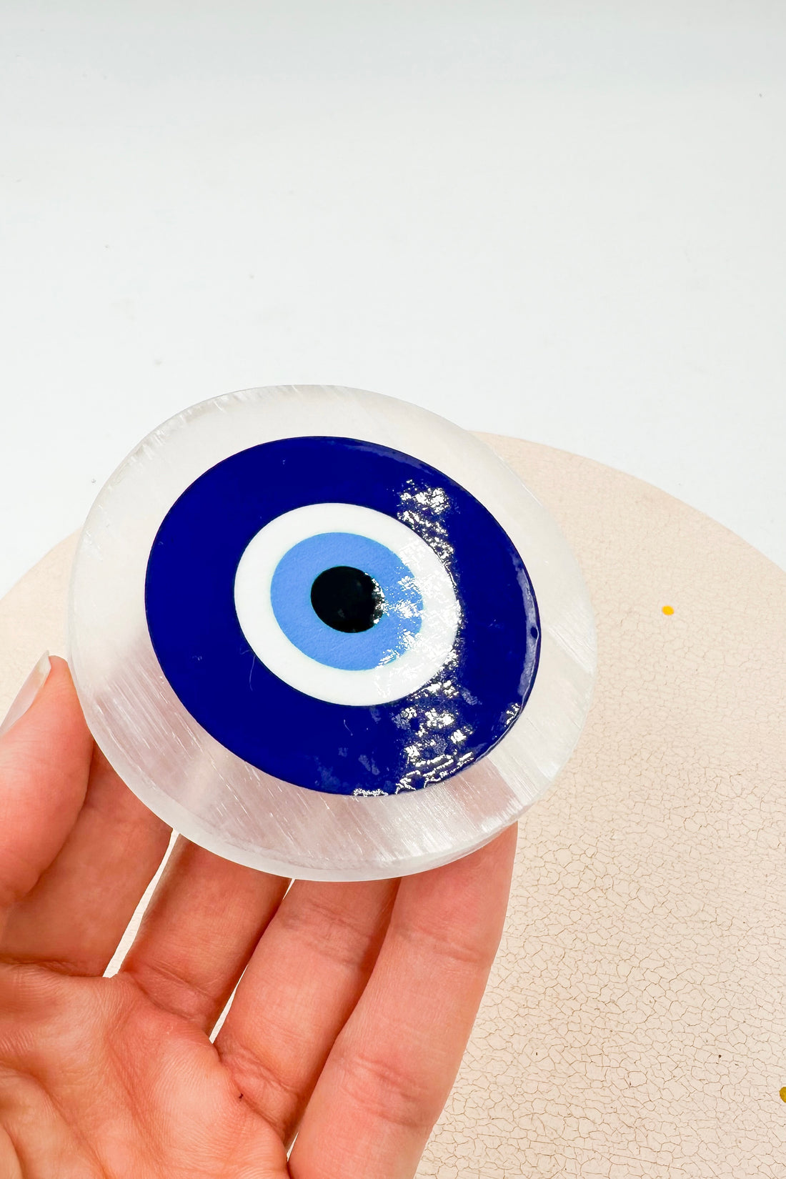 Disco de Selenita Ojo Turco | Bienestar - Tranquilidad