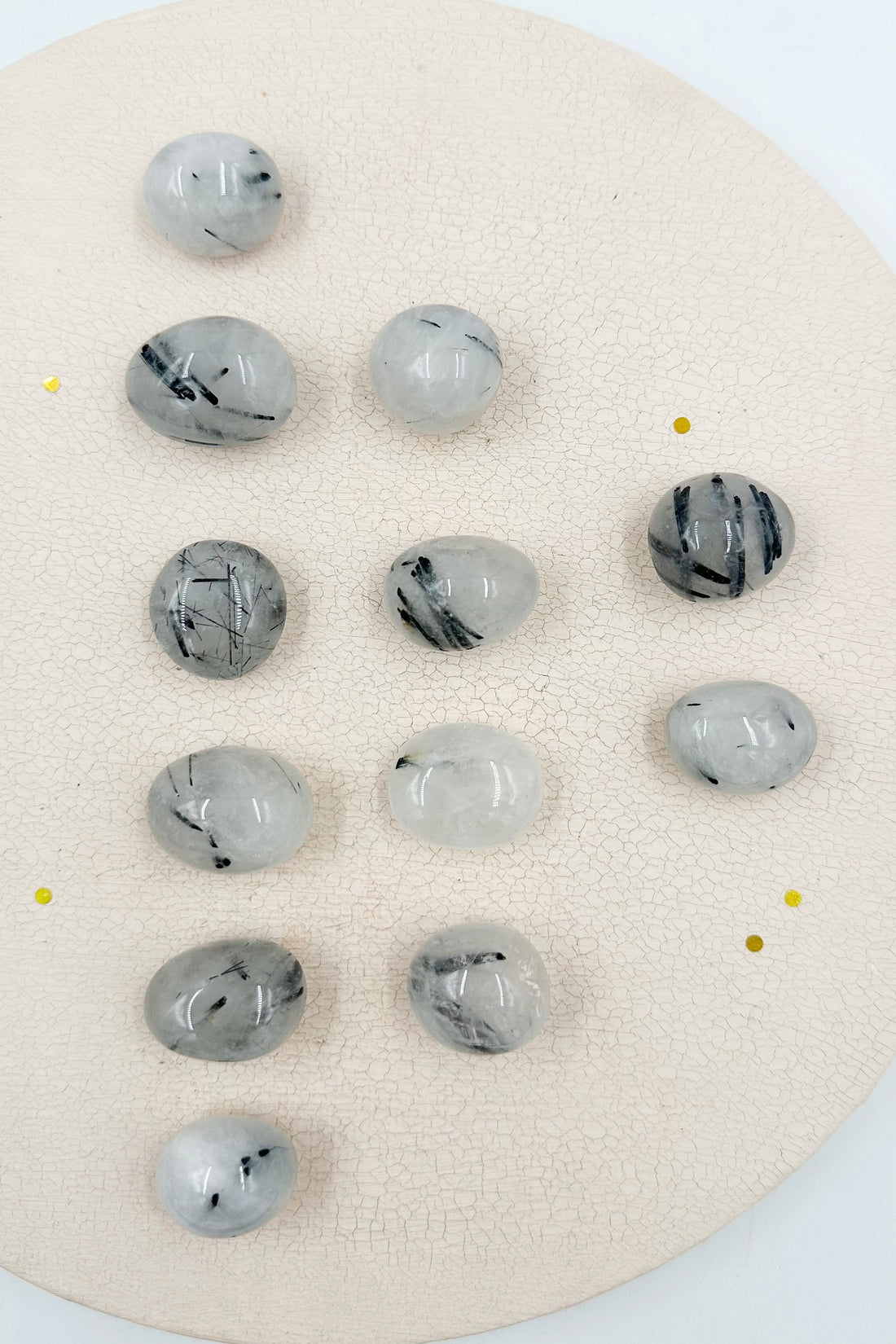 Tourmalinated Quartz Tumble | Protection - Rooting