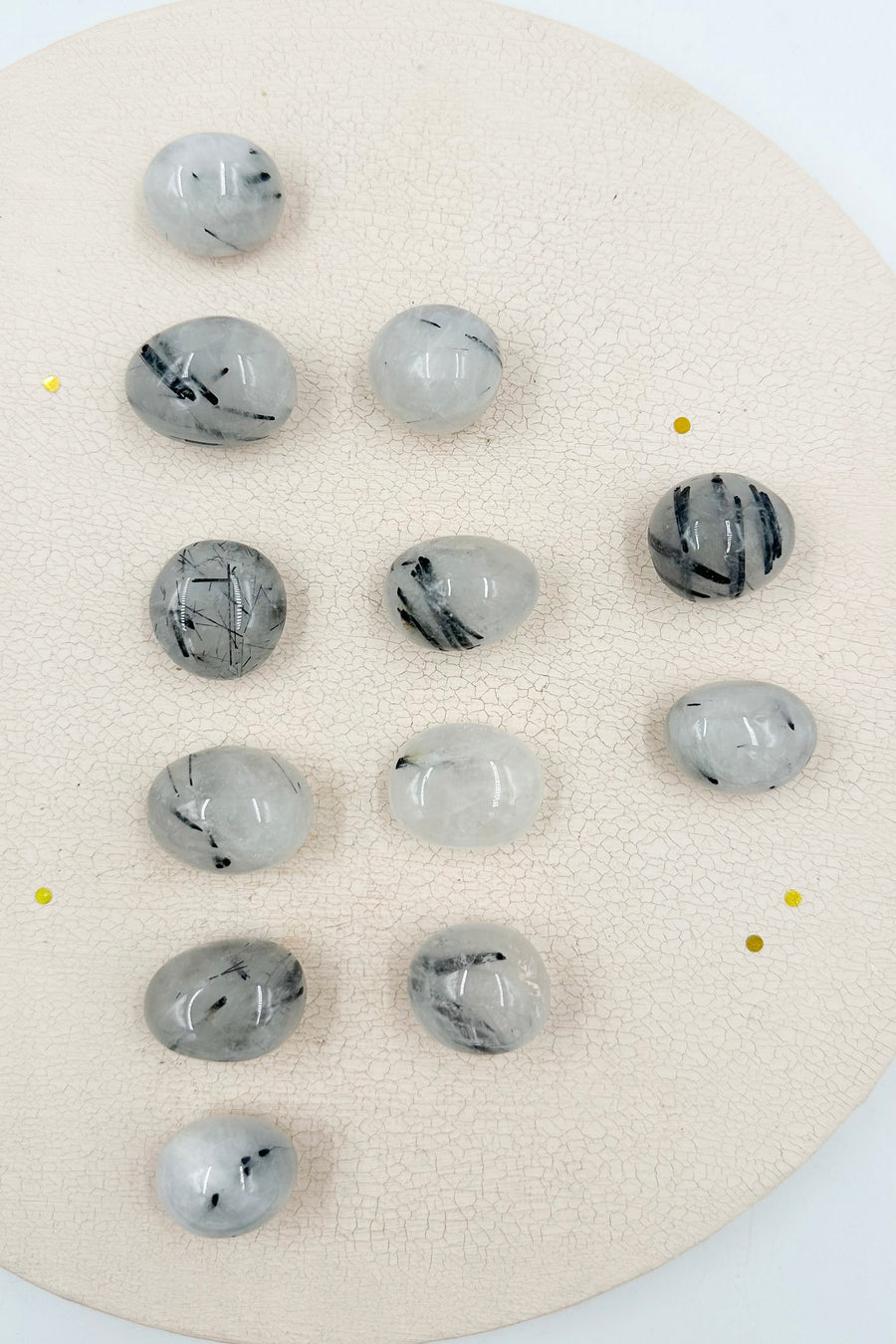 Tourmalinated Quartz Tumble | Protection - Rooting