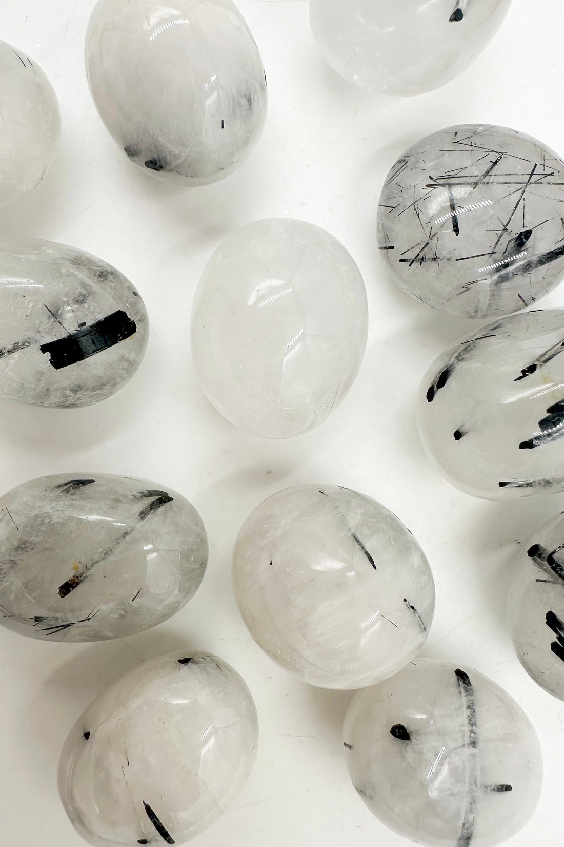Tourmalinated Quartz Tumble | Protection - Rooting