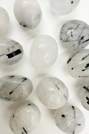 Tourmalinated Quartz Tumble | Protection - Rooting