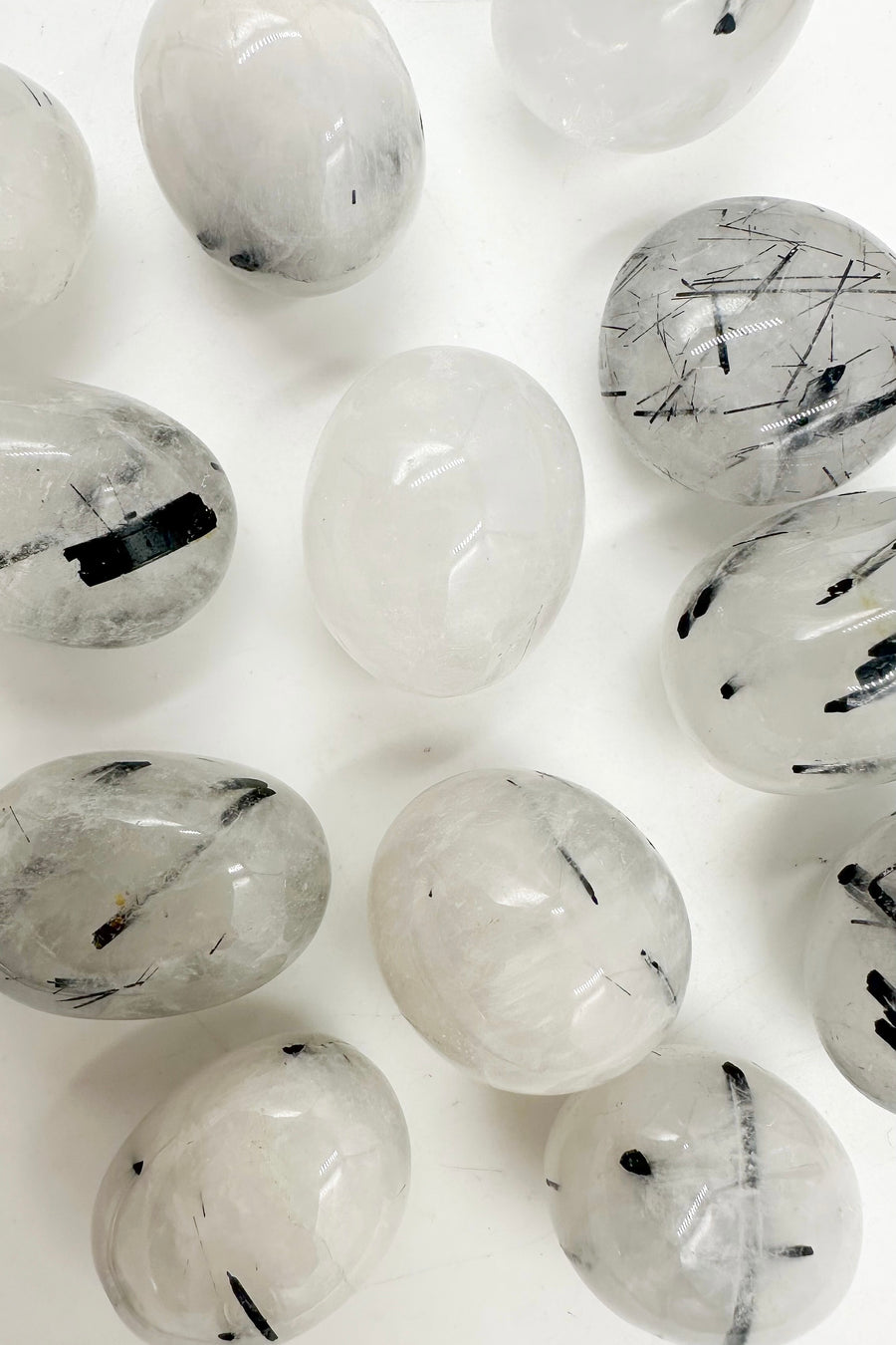 Tourmalinated Quartz Tumble | Protection - Rooting