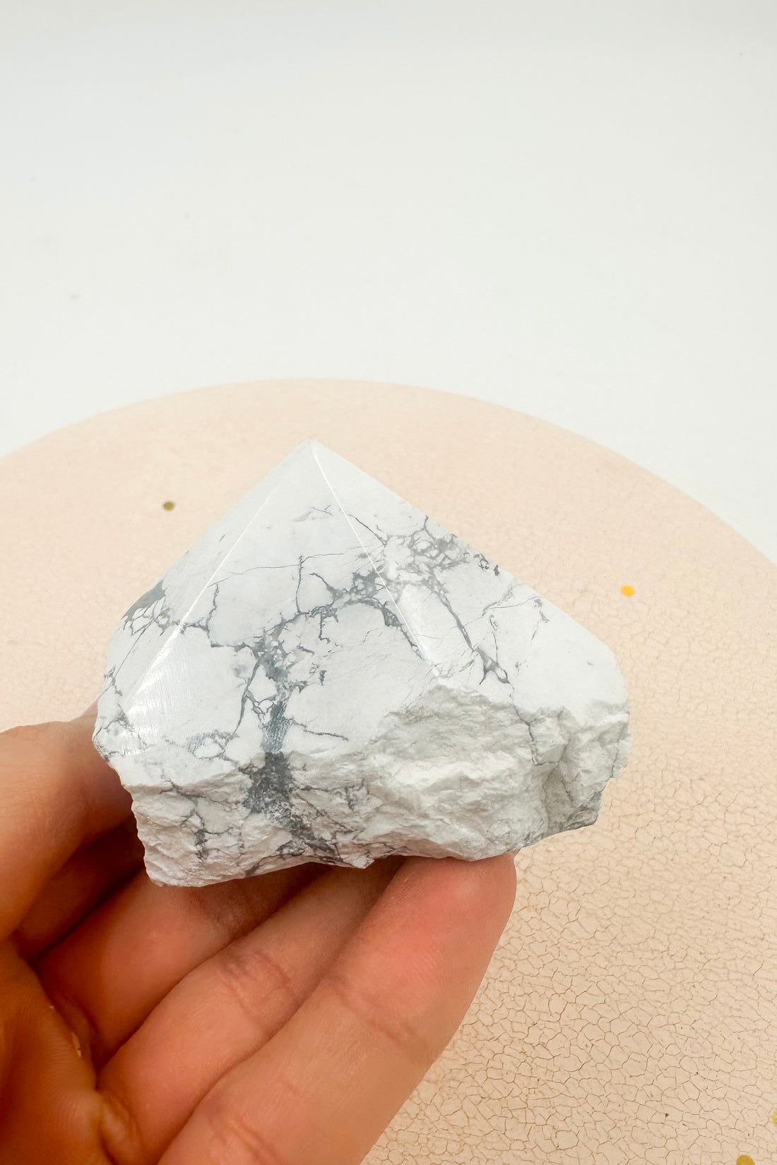 Punta Semi pulida Howlita | Dormir bien - Relajación