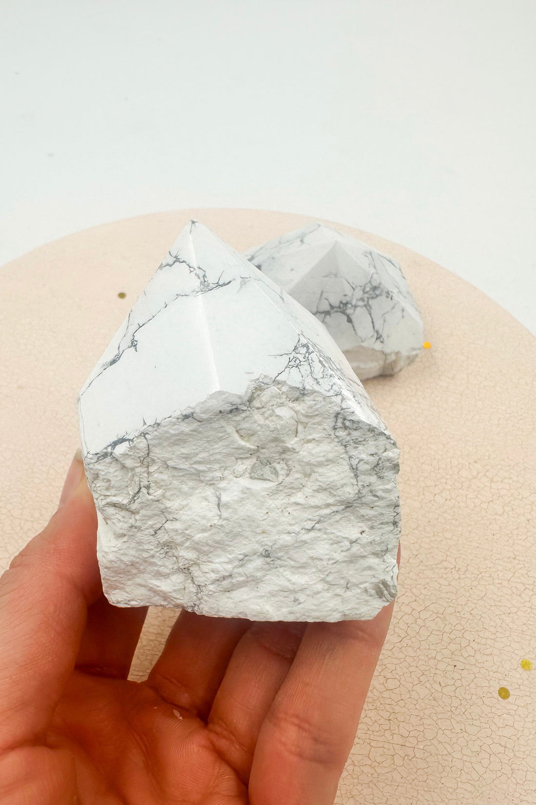 Punta Semi pulida Howlita | Dormir bien - Relajación