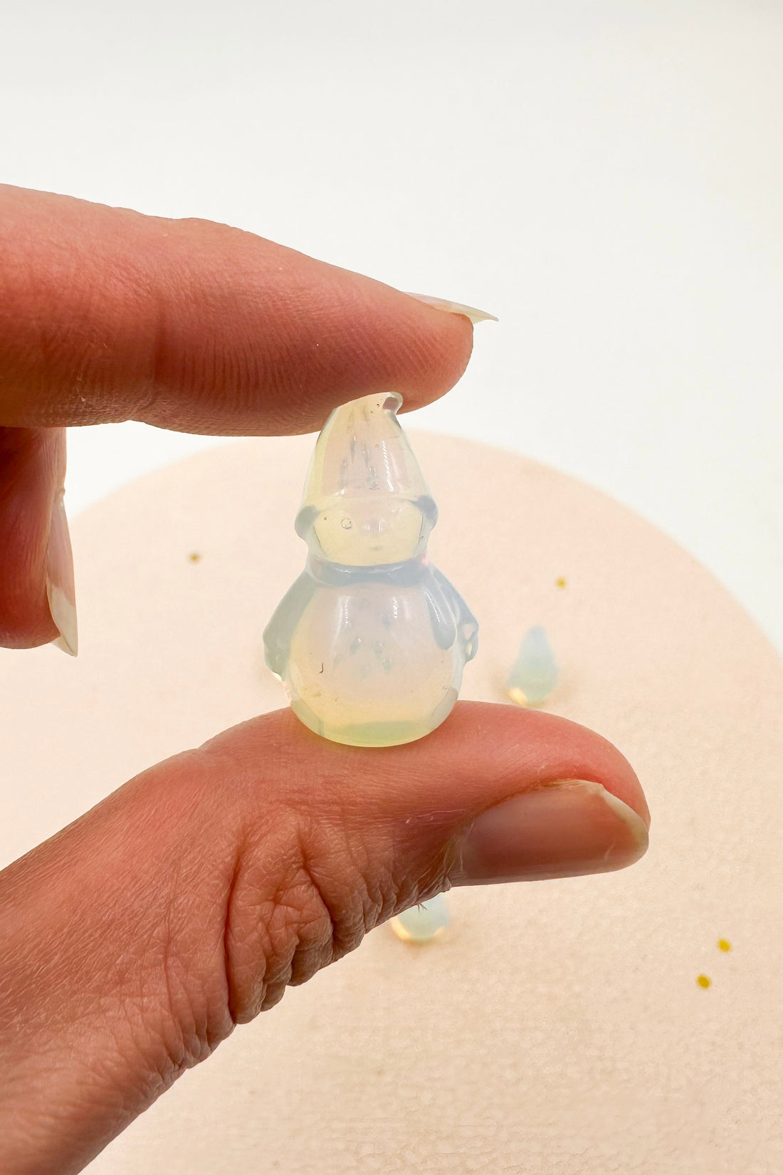 Especial Navidad | Muñeco de nieve de Opalita - Felicidad - Propósitos