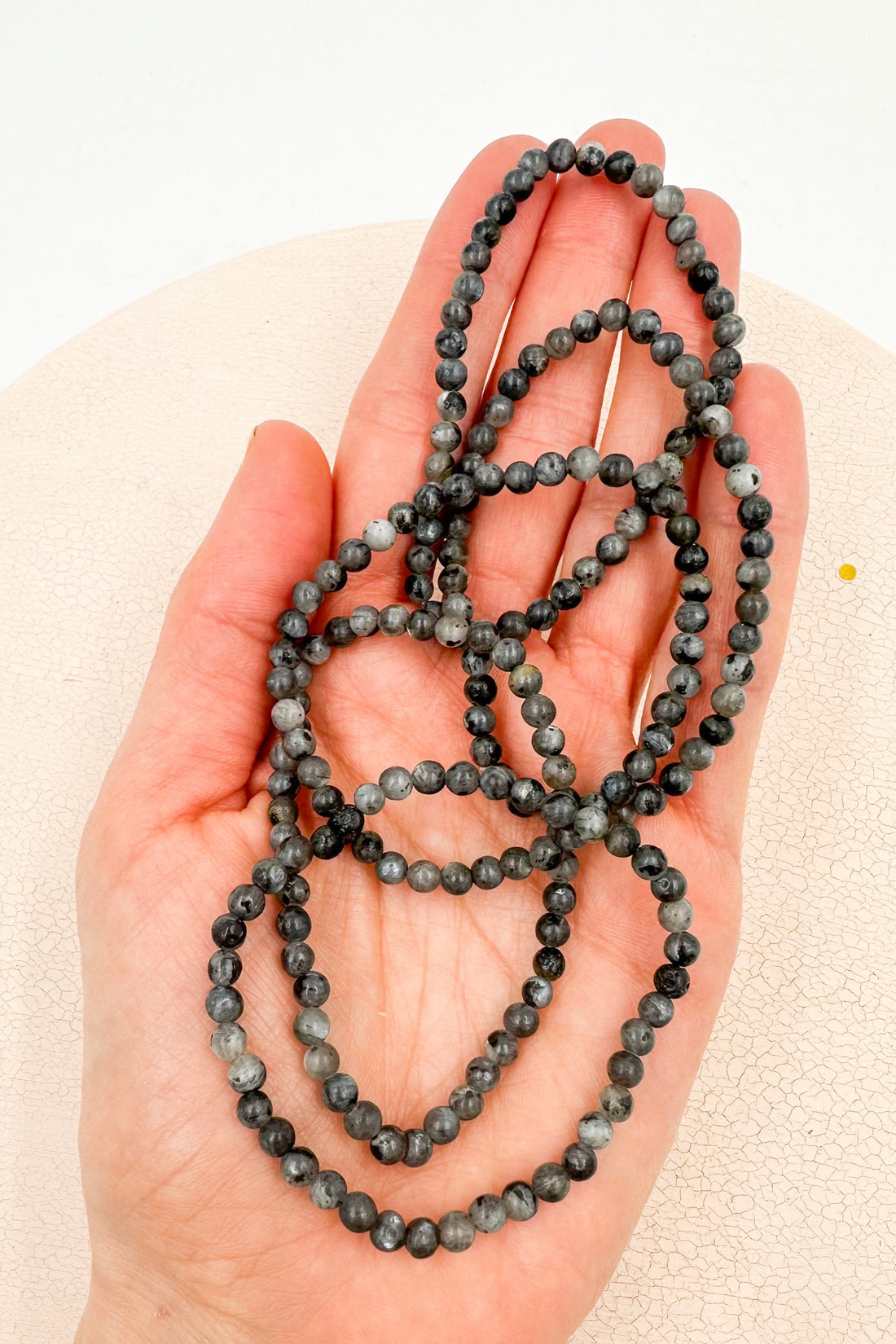 Pulsera Larvikita  | 4mm | Agotamiento - Protección