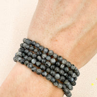 Pulsera Larvikita  | 4mm | Agotamiento - Protección