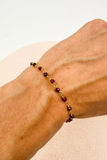 Pulsera Granate | Energía - Pasión | Oro
